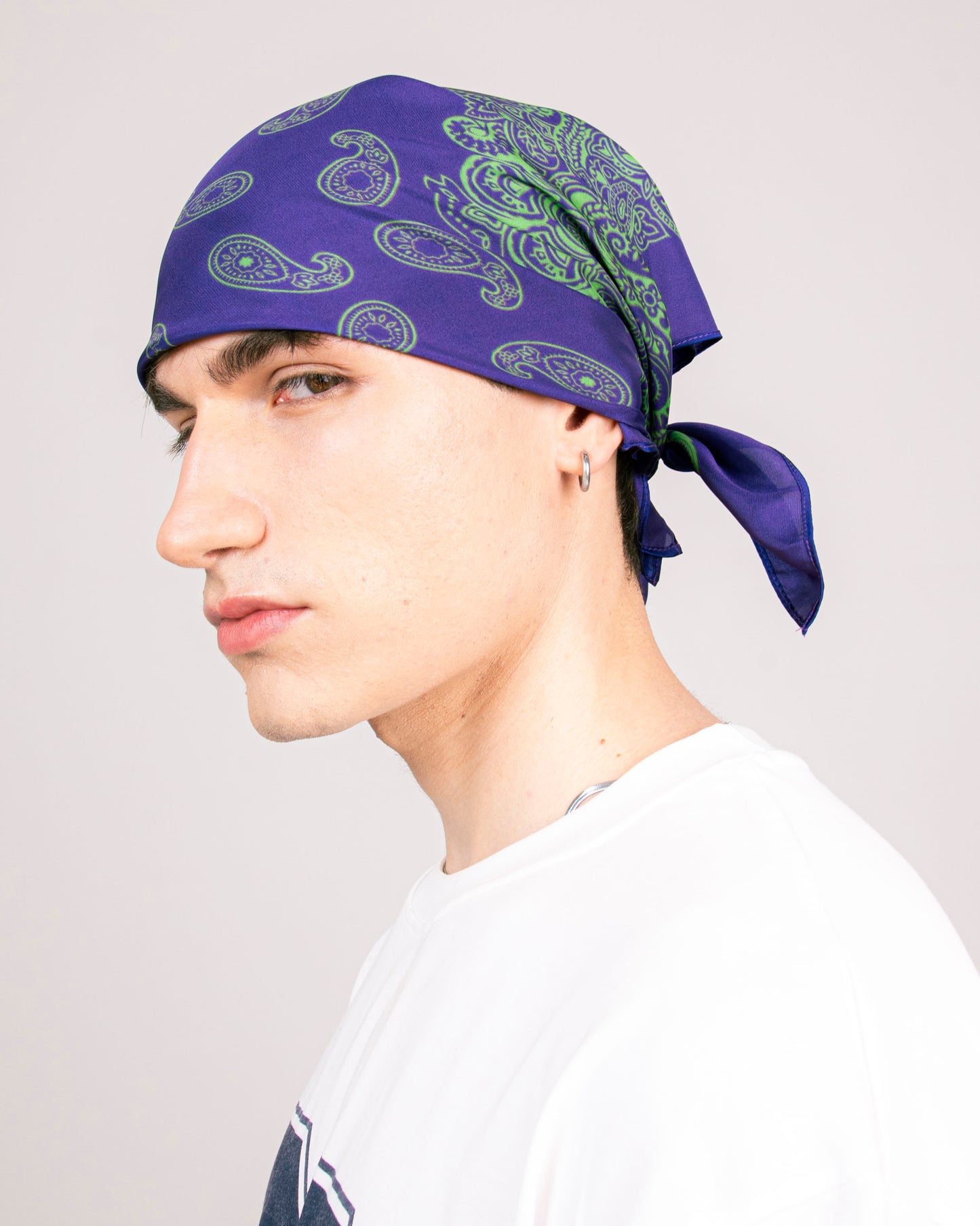 Hero Foulard - Paisley Violet&Green