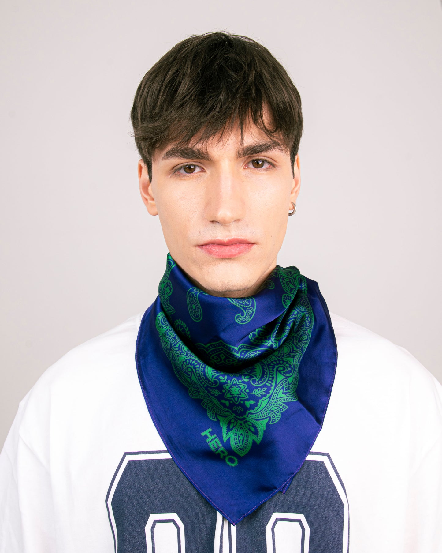Hero Foulard - Paisley Violet&Green