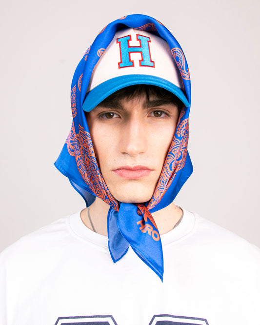 Hero Foulard - Paisley LightBlue&Orange