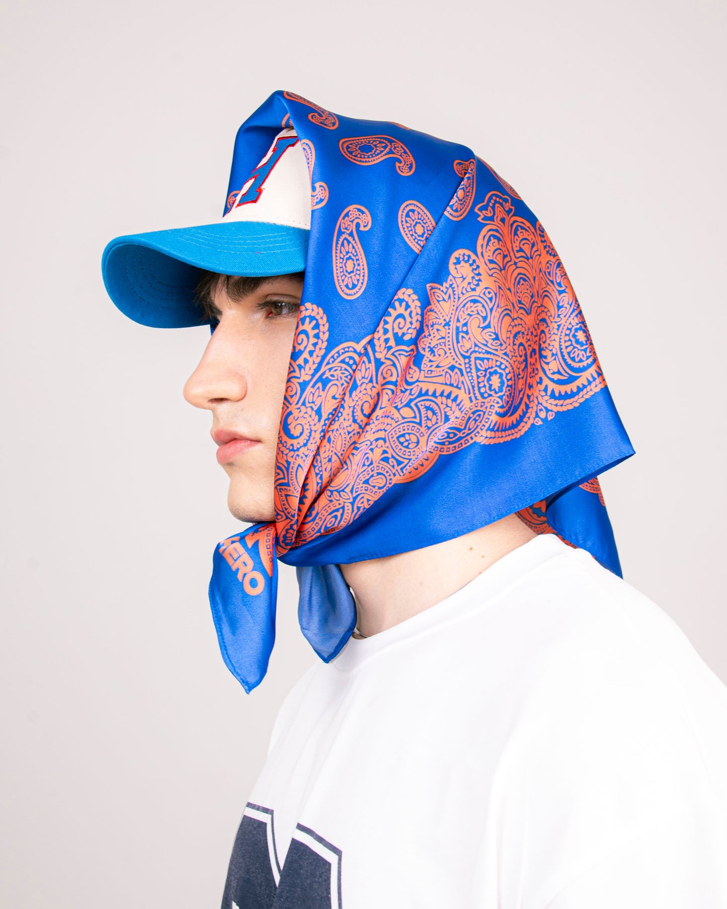 Hero Foulard - Paisley LightBlue&Orange