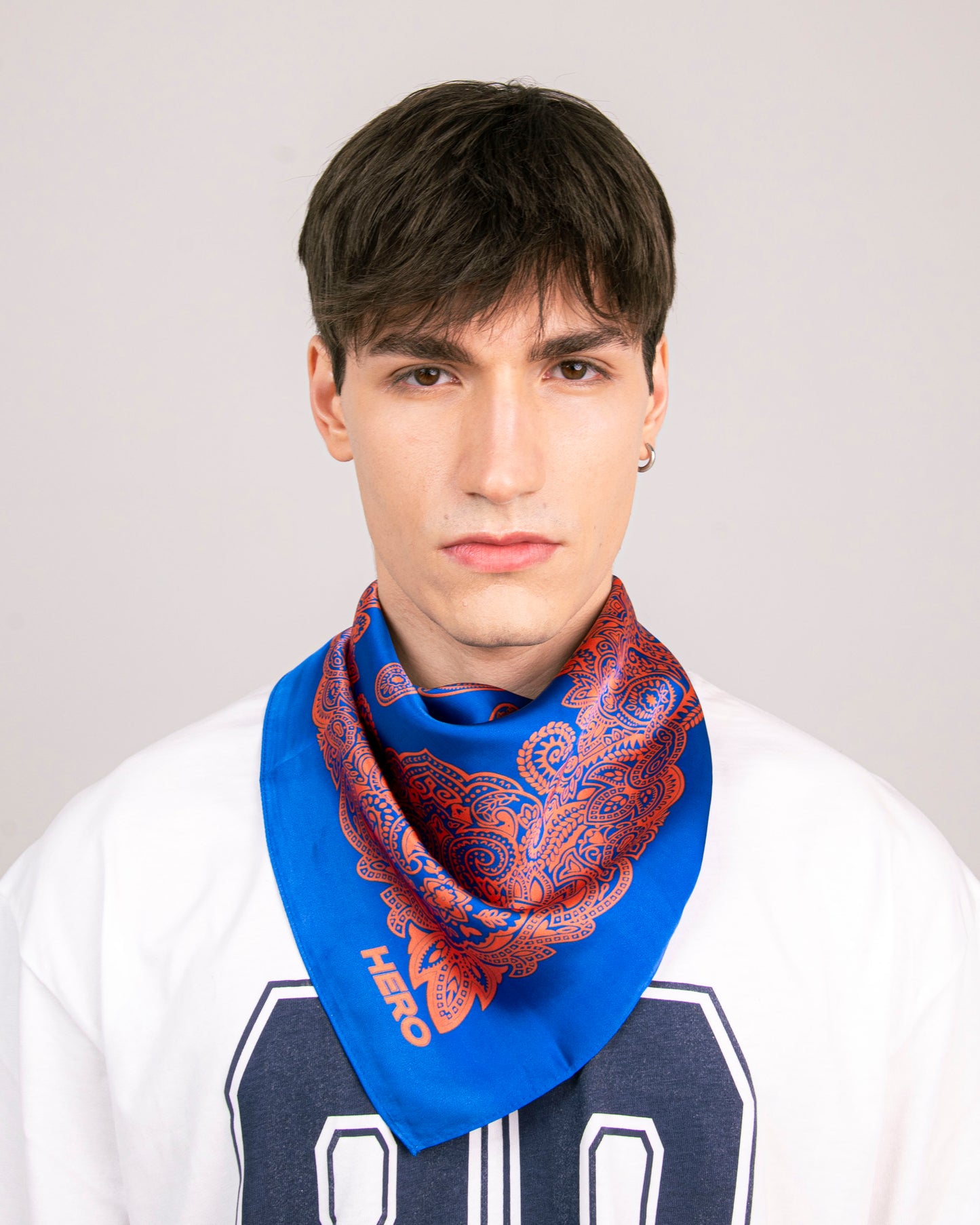 Hero Foulard - Paisley LightBlue&Orange