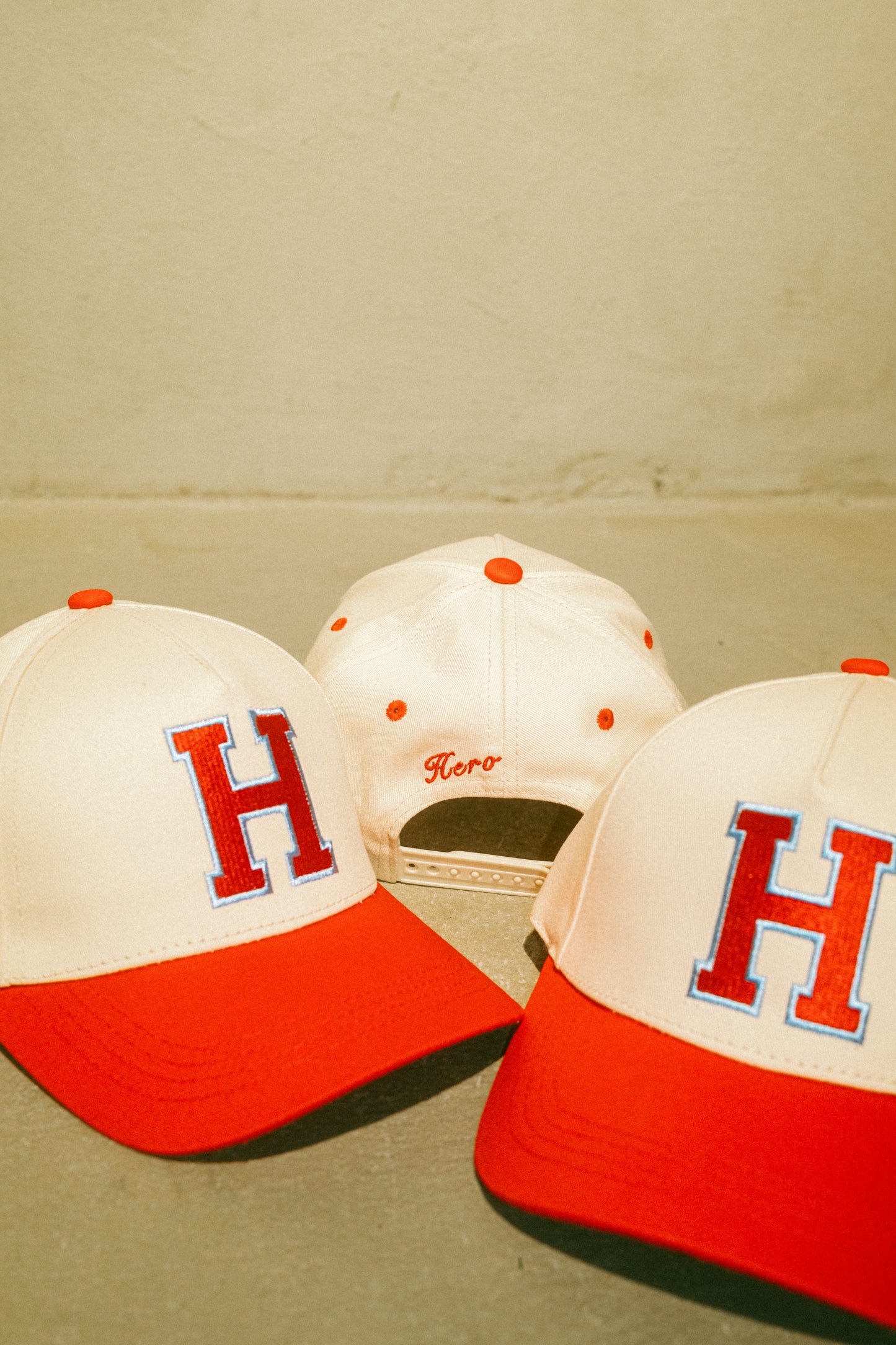 Hero Hat Varsity - Red&LightBlue