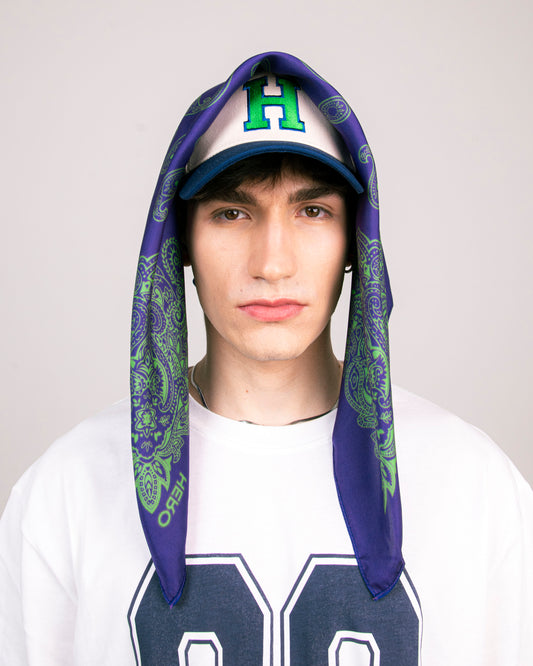Hero Foulard - Paisley Violet&Green