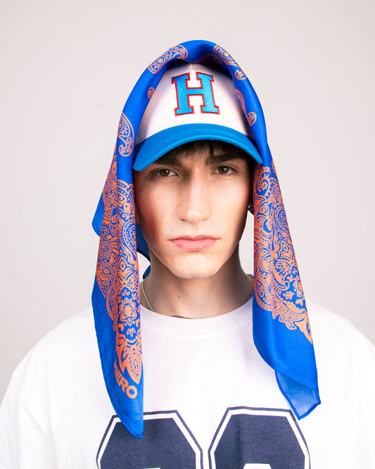 Hero Foulard - Paisley LightBlue&Orange